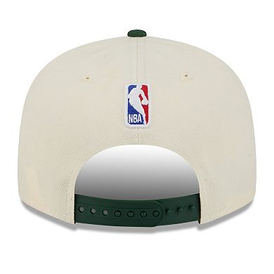 Men's New Era Tan/Hunter Green Milwaukee Bucks 2025/26 City Edition 9FIFTY Snapback Hat