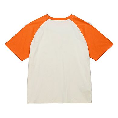 Women's Mitchell & Ness Cream Baltimore Orioles Boyfriend Raglan T-Shirt