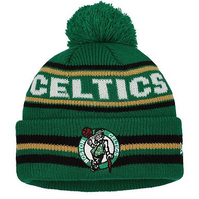 Youth New Era Kelly Green Boston Celtics Classic Cuffed Knit Hat with Pom