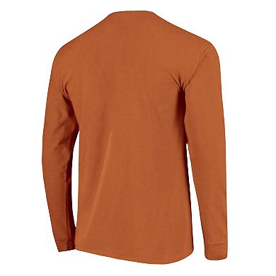 Women's Burnt Orange Texas Longhorns Christmas Elements Comfort Colors Long Sleeve T-Shirt