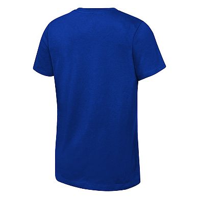 Girls Youth Fanatics Royal Los Angeles Dodgers 2025 World Series Champions Official Logo T-Shirt