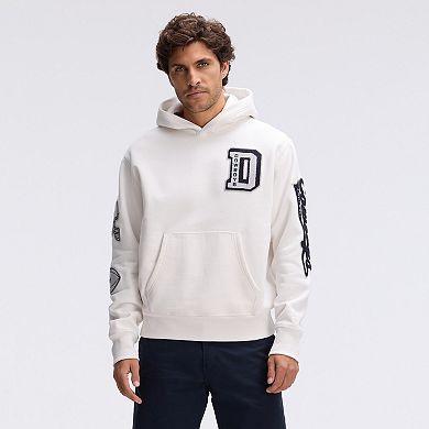 Fanatics Oatmeal Dallas Cowboys IconicFleece Letterman Hoodie