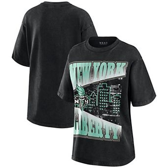 Women's WEAR by Erin Andrews Black New York Liberty Ball Boyfriend T-Shirt