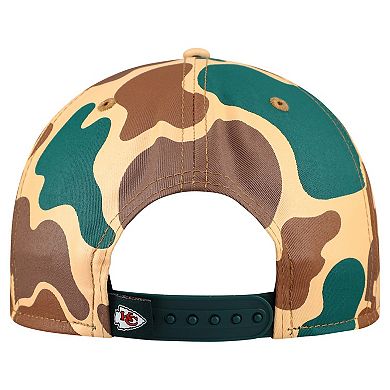 Men's New Era Camo Kansas City Chiefs Duck Rope 19TWENTY Snapback Hat