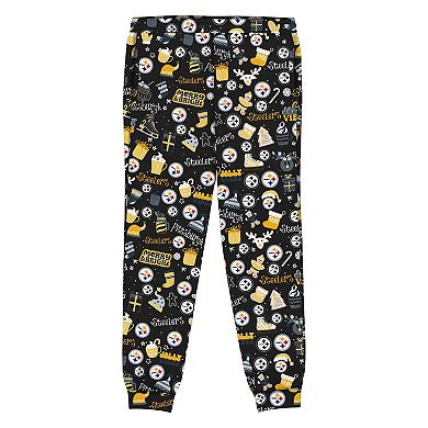 Preschool Outerstuff Black Pittsburgh Steelers Chestnut Holiday Sleep Set