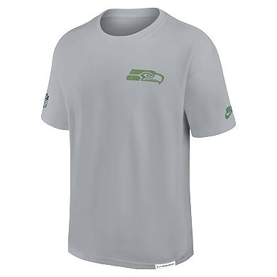 Men's Nike Wolf Gray Seattle Seahawks 2025 Rivalries Collection Essential Max90 T-Shirt