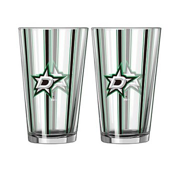 Logo Brands Dallas Stars Two-Piece 16oz. Striped Pint Glass Set