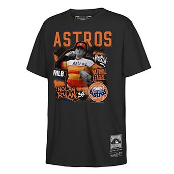 Youth Mitchell & Ness Nolan Ryan Black Houston Astros Cooperstown Star Moment T-Shirt