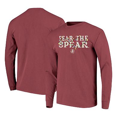 Women's Image One Maroon Florida State Seminoles String Lights Comfort Color Long Sleeve T-Shirt