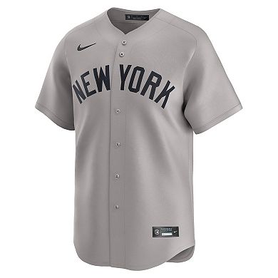 Men's Nike Aaron Judge Gray New York Yankees Road Limited Jersey