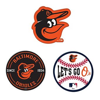 WinCraft Baltimore Orioles 3-Pack Premium Fridge Magnet Set