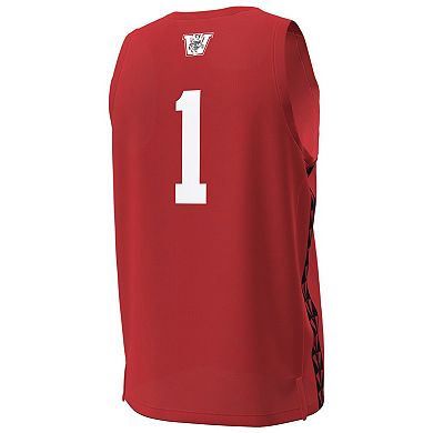 Men's Under Armour #1 Red Wisconsin Badgers Special Game Replica Basketball Jersey