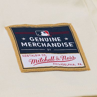 Women's Mitchell & Ness Cream Cincinnati Reds Boyfriend Raglan T-Shirt