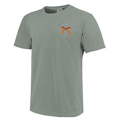 Women's Light Green Oklahoma State Cowboys Christmas Tree Comfort Colors T-Shirt
