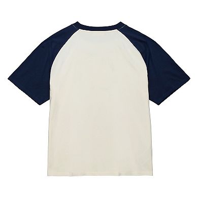 Women's Mitchell & Ness Cream Atlanta Braves Boyfriend Raglan T-Shirt