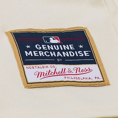 Women's Mitchell & Ness Cream Atlanta Braves Boyfriend Raglan T-Shirt