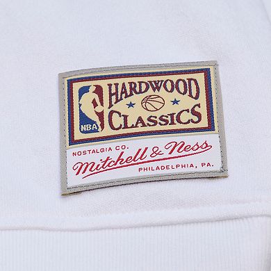 Women's Mitchell & Ness White Milwaukee Bucks Lightweight Block Letter Sweatshirt