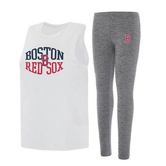 Women's Concepts Sport Charcoal/White Boston Red Sox Contend Tank & Leggings Set