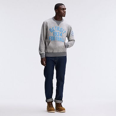 Fanatics Heather Gray Detroit Lions IconicFleece Pocket Sweatshirt