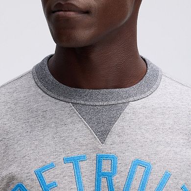Fanatics Heather Gray Detroit Lions IconicFleece Pocket Sweatshirt