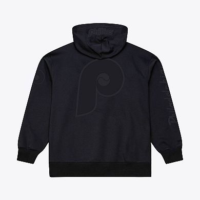 Men's Mitchell & Ness Black Philadelphia Phillies Phantom Fleece Hoodie