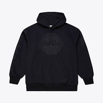 Men's Mitchell & Ness Black Philadelphia Phillies Phantom Fleece Hoodie