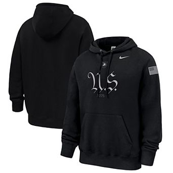 Men's Nike Black Army Black Knights Army 250 Collection Club Fleece Hoodie
