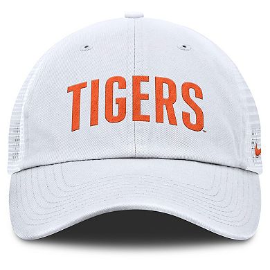 Men's Nike White Clemson Tigers Club Campus Trucker Adjustable Hat