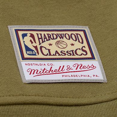 Women's Mitchell & Ness Olive Milwaukee Bucks Lightweight Script Sweatshirt