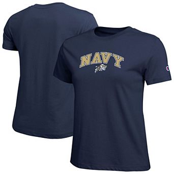 Women's Champion Navy Navy Midshipmen Arched Over Logo T-Shirt