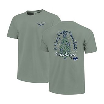 Women's Light Green Penn State Nittany Lions Christmas Tree Comfort Colors T-Shirt