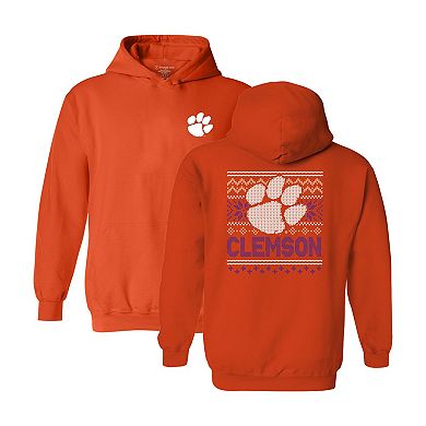 Youth Orange Clemson Tigers Classic Holiday Sweater Hoodie