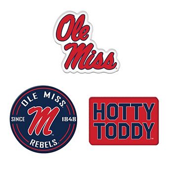 WinCraft Ole Miss Rebels 3-Pack Premium Fridge Magnet Set