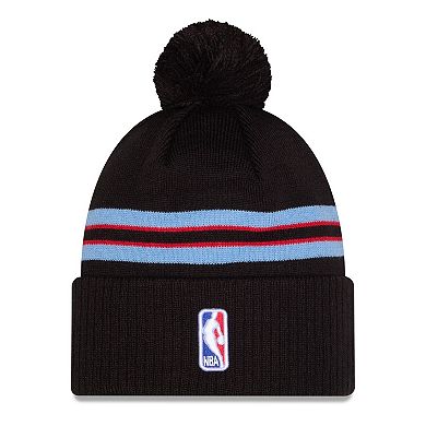 Men's New Era Black Chicago Bulls 2025/26 City Edition Cuffed Knit Hat with Pom