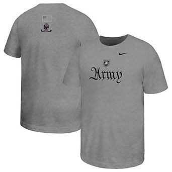 Youth Nike Gray Army Black Knights Army 250 Collection Script T-Shirt