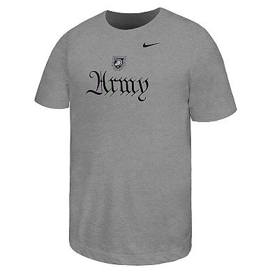 Youth Nike Gray Army Black Knights Army 250 Collection Script T-Shirt