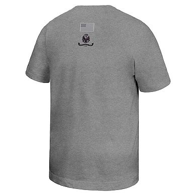 Youth Nike Gray Army Black Knights Army 250 Collection Script T-Shirt