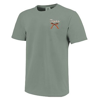 Women's Light Green Texas Longhorns Christmas Tree Comfort Colors T-Shirt