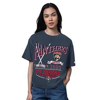 Women's Starter Heather Navy Florida Panthers Oversized Hall of Fame T-Shirt
