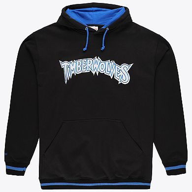 Men's Mitchell & Ness Black Minnesota Timberwolves Hardwood Classics Big & Tall Hoodie