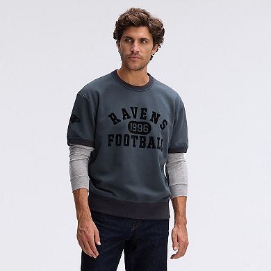 Fanatics Charcoal Baltimore Ravens IconicFleece Short Sleeve Sweatshirt