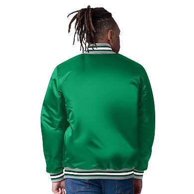 Men's Starter Kelly Green Philadelphia Eagles Full-Snap Satin Jacket
