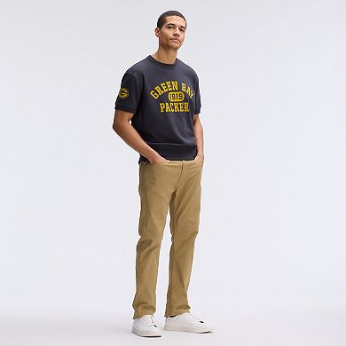 Fanatics Black Green Bay Packers IconicFleece Short Sleeve Sweatshirt