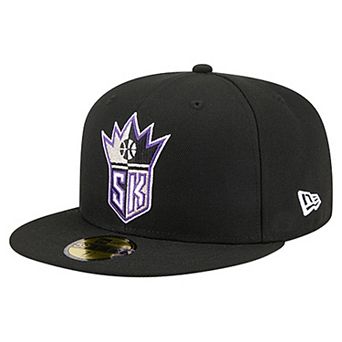 Men's New Era Black Sacramento Kings Core Logo 59FIFTY Fitted Hat