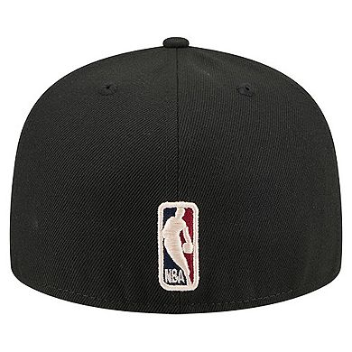 Men's New Era Black Sacramento Kings Core Logo 59FIFTY Fitted Hat