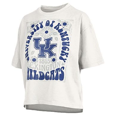 Women's Pressbox White Kentucky Wildcats Harmony Oversized Slub T-Shirt