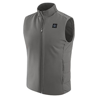 Men's J. Palmer Gray Dallas Cowboys Front Office Full-Zip Vest