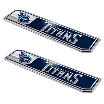 Logo Brands Tennessee Titans 2-Pack Embossed Truck Emblem Set