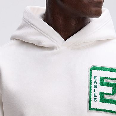 Fanatics Oatmeal Philadelphia Eagles IconicFleece Letterman Hoodie