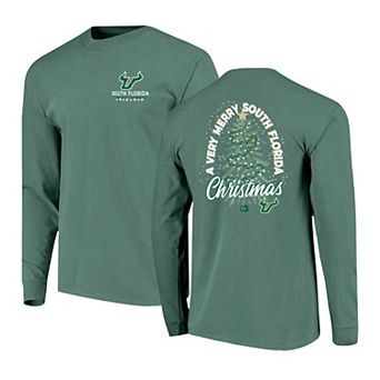 Men's Image One Light Green South Florida Bulls Holiday Long Sleeve T-Shirt